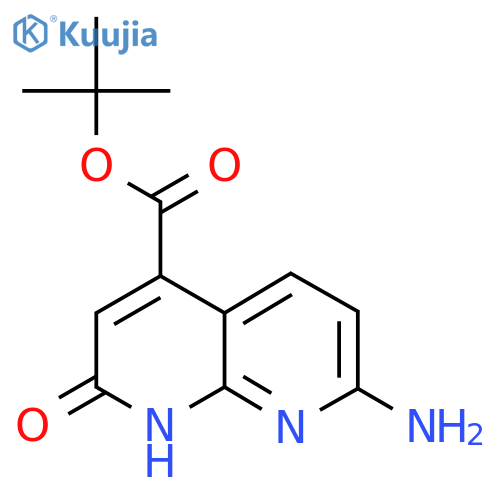 Tert-butyl 7-amino-2-hydroxy-1,8-naphthyridine-4-carboxylate structure
