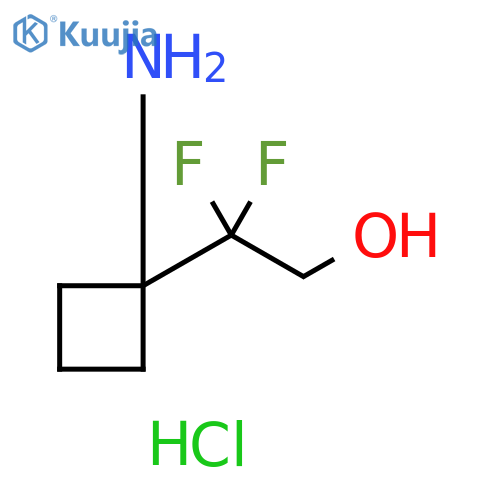 2-(1-aminocyclobutyl)-2,2-difluoroethan-1-ol hydrochloride structure