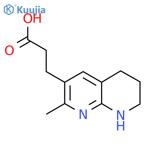 3-(2-Methyl-5,6,7,8-tetrahydro-1,8-naphthyridin-3-yl)propanoic acid structure