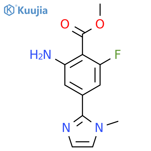 methyl 2-amino-6-fluoro-4-(1-methyl-1H-imidazol-2-yl)benzoate structure
