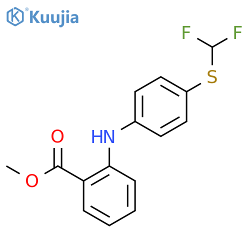 Methyl 2-({4-[(difluoromethyl)sulfanyl]phenyl}amino)benzoate structure