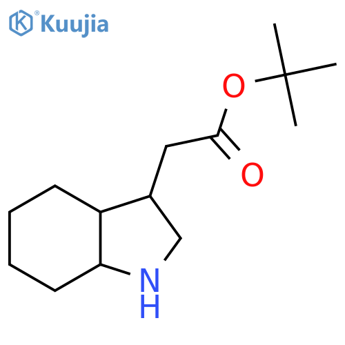 tert-butyl 2-(octahydro-1H-indol-3-yl)acetate structure