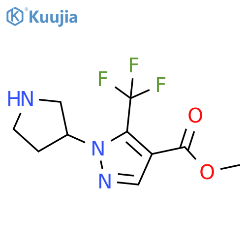 methyl 1-(pyrrolidin-3-yl)-5-(trifluoromethyl)-1H-pyrazole-4-carboxylate structure