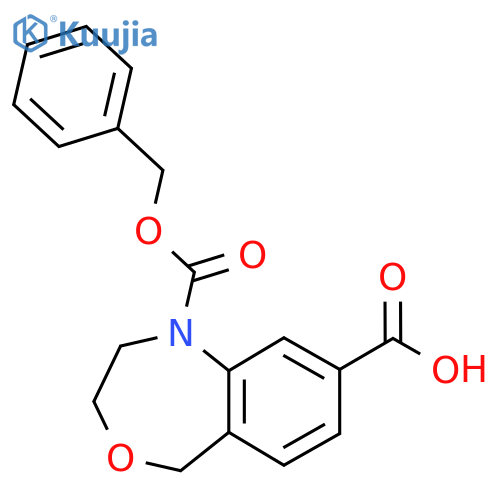 1-(benzyloxy)carbonyl-1,2,3,5-tetrahydro-4,1-benzoxazepine-8-carboxylic acid structure