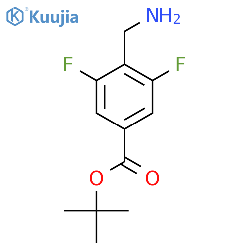 Tert-butyl 4-(aminomethyl)-3,5-difluorobenzoate structure