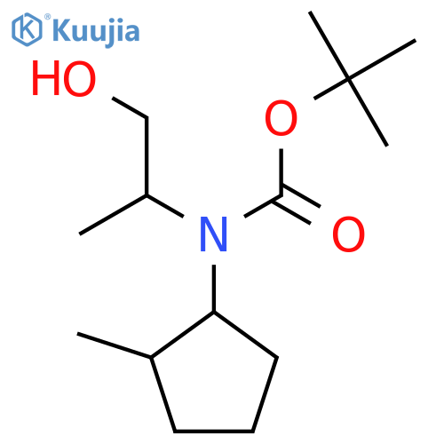 tert-butyl N-(1-hydroxypropan-2-yl)-N-(2-methylcyclopentyl)carbamate structure