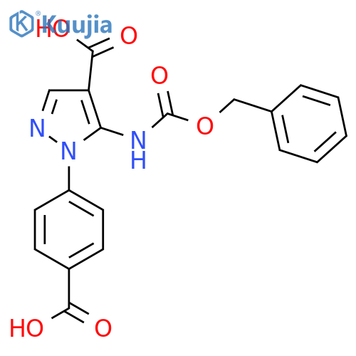 5-{[(benzyloxy)carbonyl]amino}-1-(4-carboxyphenyl)-1H-pyrazole-4-carboxylic acid structure