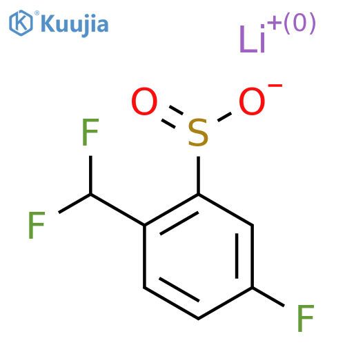 Lithium(1+) 2-(difluoromethyl)-5-fluorobenzene-1-sulfinate structure