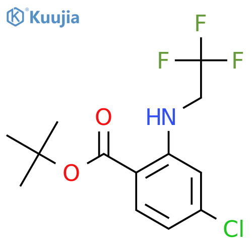 tert-butyl 4-chloro-2-(2,2,2-trifluoroethyl)aminobenzoate structure