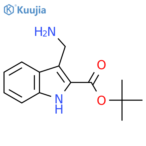 tert-butyl 3-(aminomethyl)-1H-indole-2-carboxylate structure