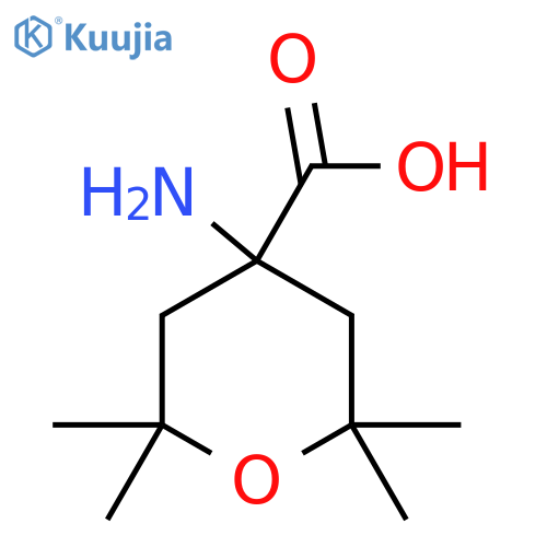 4-amino-2,2,6,6-tetramethyloxane-4-carboxylic acid structure
