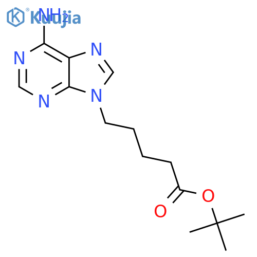 tert-butyl 5-(6-amino-9H-purin-9-yl)pentanoate structure