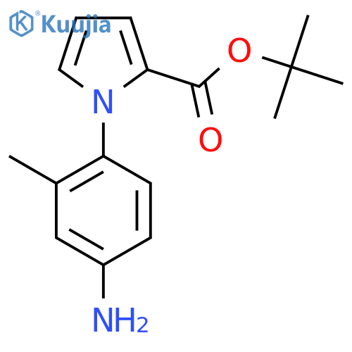 tert-butyl 1-(4-amino-2-methylphenyl)-1H-pyrrole-2-carboxylate structure