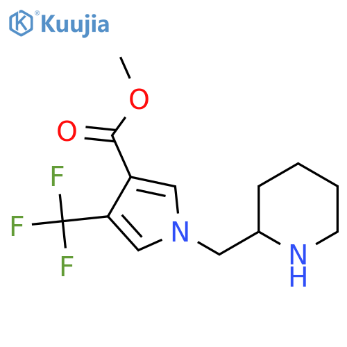 methyl 1-(piperidin-2-yl)methyl-4-(trifluoromethyl)-1H-pyrrole-3-carboxylate structure