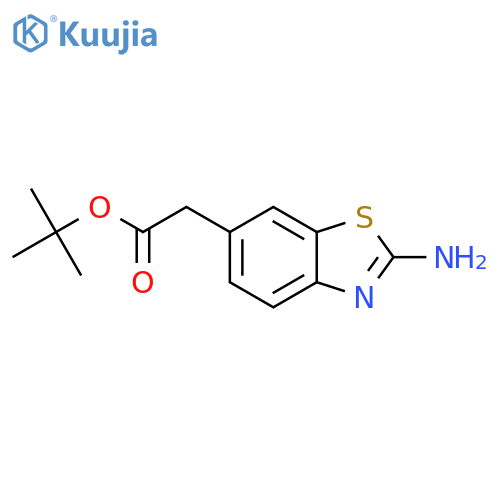 Tert-butyl 2-(2-amino-1,3-benzothiazol-6-yl)acetate structure