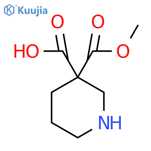 3-(Methoxycarbonyl)piperidine-3-carboxylic acid structure