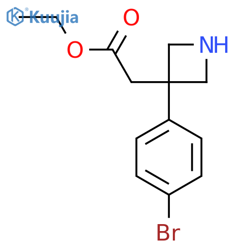 ethyl 2-3-(4-bromophenyl)azetidin-3-ylacetate structure
