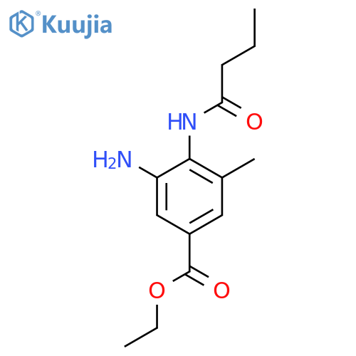 Ethyl 3-amino-4-butanamido-5-methylbenzoate structure