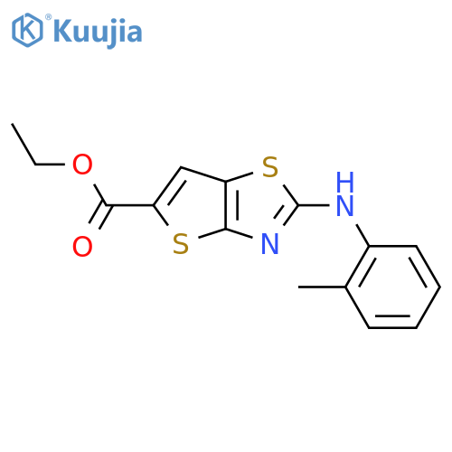 Ethyl 2-[(2-methylphenyl)amino]thieno[2,3-d][1,3]thiazole-5-carboxylate structure