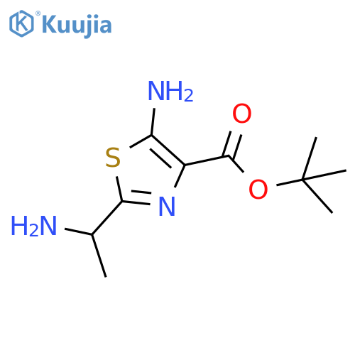 Tert-butyl 5-amino-2-(1-aminoethyl)-1,3-thiazole-4-carboxylate structure