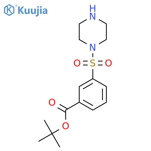 Tert-butyl 3-(piperazine-1-sulfonyl)benzoate structure