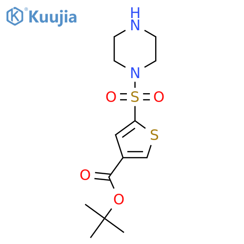 Tert-butyl 5-(piperazine-1-sulfonyl)thiophene-3-carboxylate structure