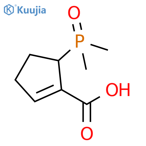 5-(dimethylphosphoryl)cyclopent-1-ene-1-carboxylic acid structure