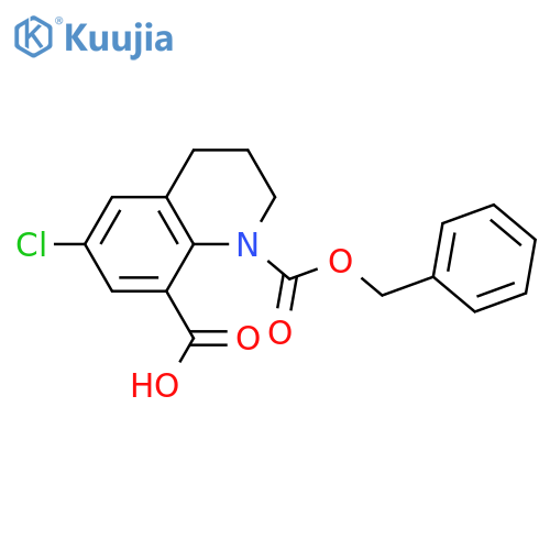 1-(benzyloxy)carbonyl-6-chloro-1,2,3,4-tetrahydroquinoline-8-carboxylic acid structure