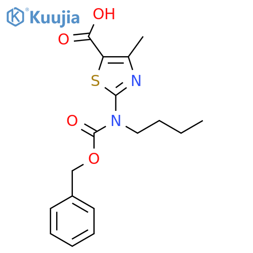 2-{(benzyloxy)carbonyl(butyl)amino}-4-methyl-1,3-thiazole-5-carboxylic acid structure