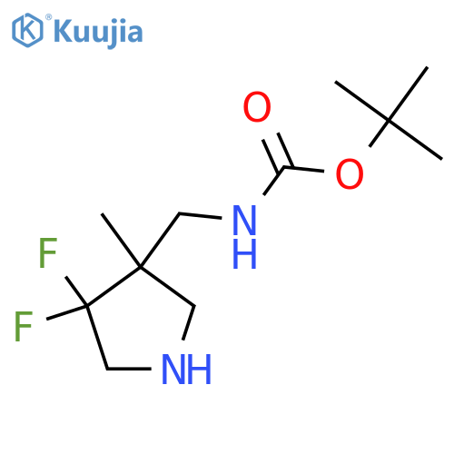 tert-butyl N-(4,4-difluoro-3-methylpyrrolidin-3-yl)methylcarbamate structure