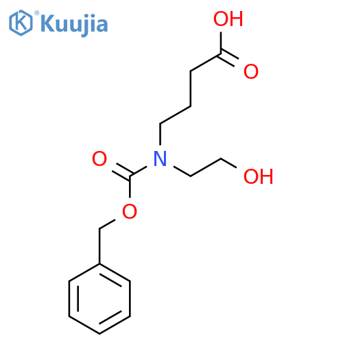 4-{(benzyloxy)carbonyl(2-hydroxyethyl)amino}butanoic acid structure