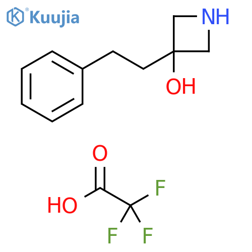 3-(2-phenylethyl)azetidin-3-ol, trifluoroacetic acid structure