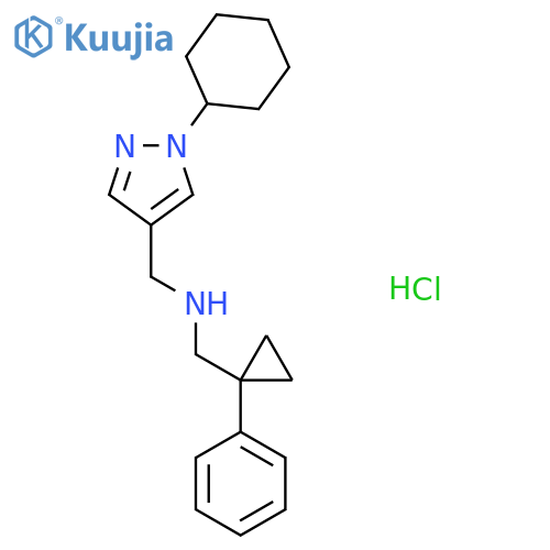 (1-cyclohexyl-1H-pyrazol-4-yl)methyl(1-phenylcyclopropyl)methylamine hydrochloride structure