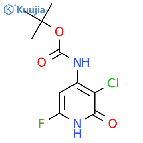 tert-butyl N-(3-chloro-6-fluoro-2-hydroxypyridin-4-yl)carbamate structure