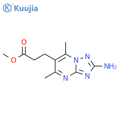 methyl 3-{2-amino-5,7-dimethyl-1,2,4triazolo1,5-apyrimidin-6-yl}propanoate structure