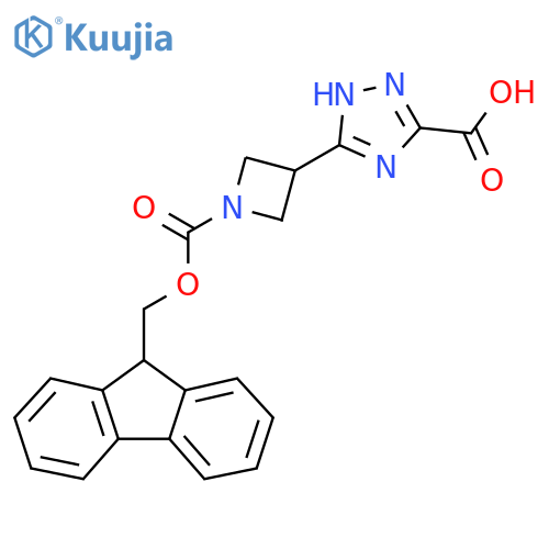 3-(1-{(9H-fluoren-9-yl)methoxycarbonyl}azetidin-3-yl)-1H-1,2,4-triazole-5-carboxylic acid structure