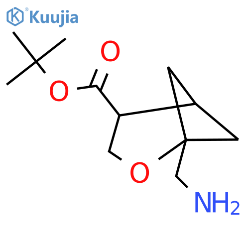 tert-butyl 1-(aminomethyl)-2-oxabicyclo3.1.1heptane-4-carboxylate structure