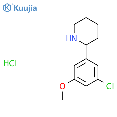 2-(3-chloro-5-methoxyphenyl)piperidine HCl structure