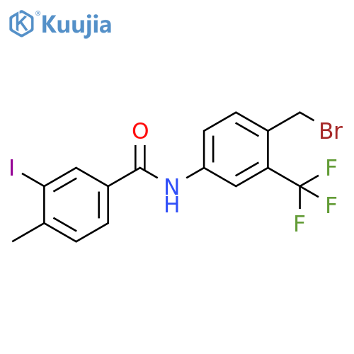 N-[4-(Bromomethyl)-3-(trifluoromethyl)phenyl]-3-iodo-4-methylbenzamide structure