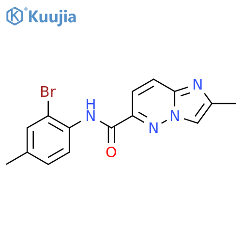 N-(2-bromo-4-methylphenyl)-2-methylimidazo[1,2-b]pyridazine-6-carboxamide structure