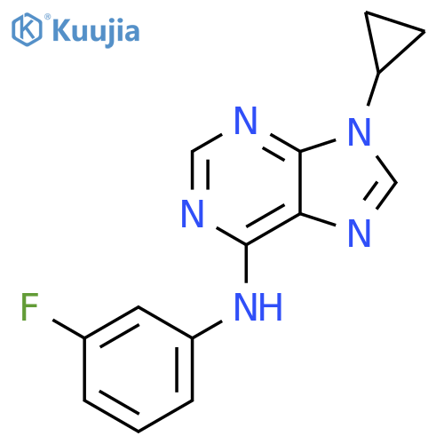 9-Cyclopropyl-N-(3-fluorophenyl)-9H-purin-6-amine structure