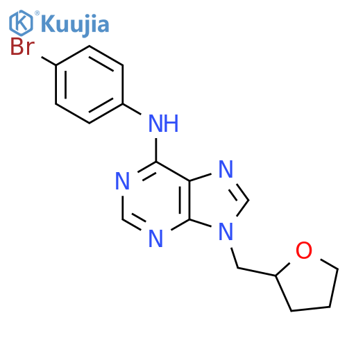 N-(4-bromophenyl)-9-[(oxolan-2-yl)methyl]-9H-purin-6-amine structure
