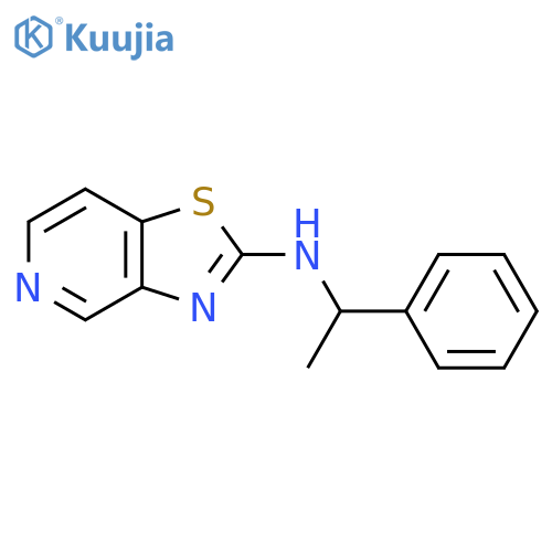 N-(1-phenylethyl)-[1,3]thiazolo[4,5-c]pyridin-2-amine structure