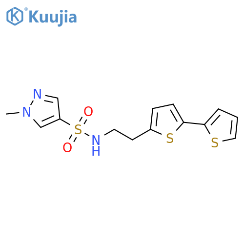 N-(2-{[2,2'-bithiophene]-5-yl}ethyl)-1-methyl-1H-pyrazole-4-sulfonamide structure