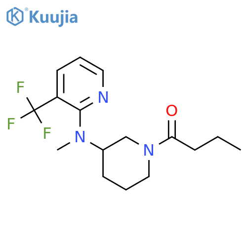 1-(3-{Methyl[3-(trifluoromethyl)pyridin-2-yl]amino}piperidin-1-yl)butan-1-one structure