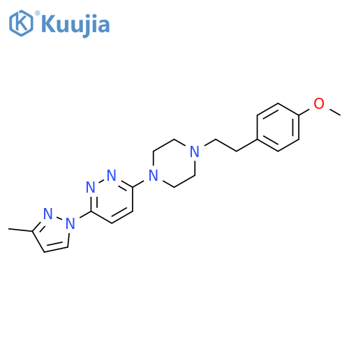 3-{4-[2-(4-methoxyphenyl)ethyl]piperazin-1-yl}-6-(3-methyl-1H-pyrazol-1-yl)pyridazine structure