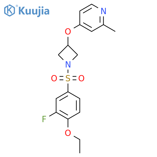 4-{[1-(4-Ethoxy-3-fluorobenzenesulfonyl)azetidin-3-yl]oxy}-2-methylpyridine structure