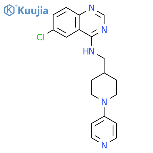 6-chloro-N-{[1-(pyridin-4-yl)piperidin-4-yl]methyl}quinazolin-4-amine structure