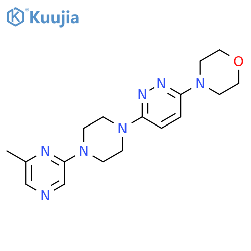 4-{6-[4-(6-methylpyrazin-2-yl)piperazin-1-yl]pyridazin-3-yl}morpholine structure