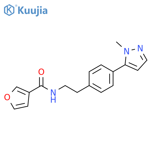 N-{2-[4-(1-methyl-1H-pyrazol-5-yl)phenyl]ethyl}furan-3-carboxamide structure